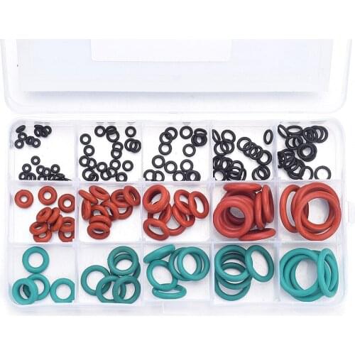 170 PCS 3 Colors O Ring O rings Sealing Washers Flat Spacer Plumbing Gaskets Assortment Kit for Tap Air Cylinder Valve Seal Ring