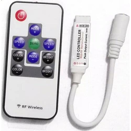 RF wireless remote control dimmer 10-key mini RGB controller/xj
