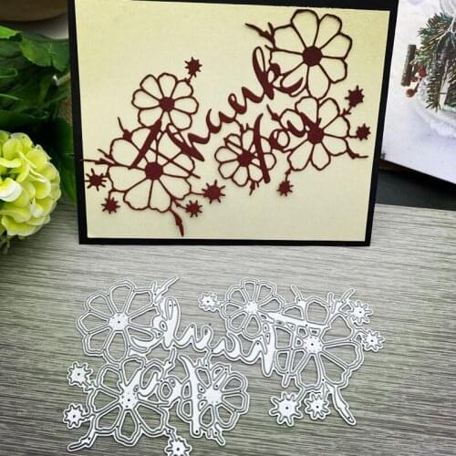 Thanks Metal Cutting Dies DIY Scrapbooking Dies Metal Cuts Album Paper Cards Crafts Embossing Templates