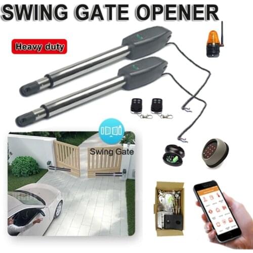 Heavy Duty Automatic Swing Gate Operator Kit Per Leaf Up To 400kg/900LBS Support Solar System