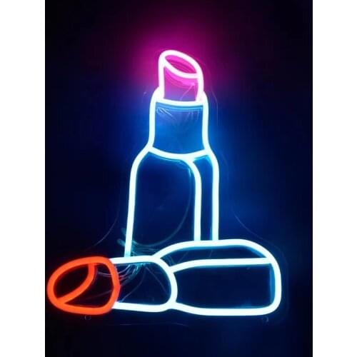 Led Neon Light Luminaria Sign Lipstick Bag High-heeled Girls Model Logo Homes Rooms Decoration 30cm Flex Acrylic