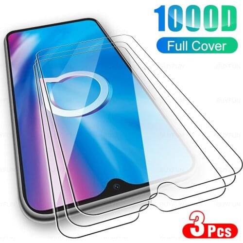 3Pcs Full Protective Glass For Alcatel 1SE (2020) Phone Tempered Glass Full Cover Screen Protector For Alcatel 1 SE (2020) 6.22"