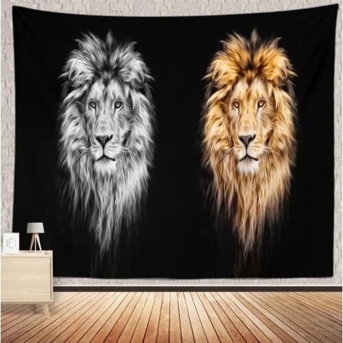 Animal The Lion King Wolf Tapestry Wall Hanging Cloth Customized Ghost Background Room Decoration Art Painting