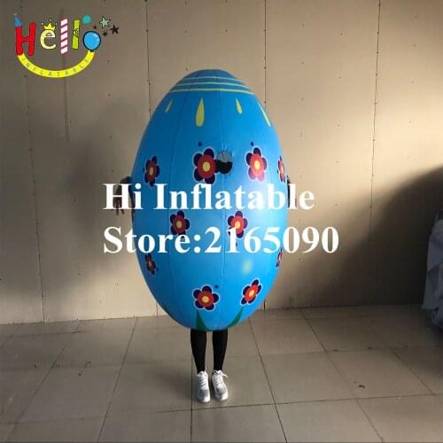 1.5 m high funny inflatable custom adult Easter egg costume mascot