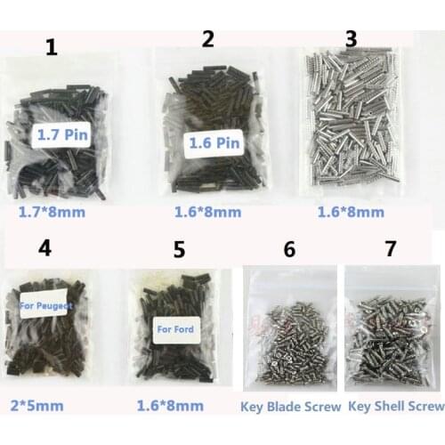 1.6MM 1.7MM Car Flip Key mounting bolt/Folding Remote Key Fixing screw/Car Key Retaining pin/Auto Key Blade fixing connector