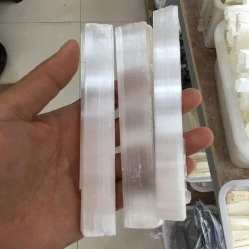 12-15cm natural raw Selenite White Gypsum Crystals wand meditation reiki healing energy gift