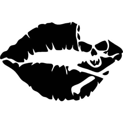 15*9.7cm Kiss Skull Car Vehicle Decal Sticker Vinyl Decor Decals Beauty Temptation Body Car Stickers Decals Car Styling