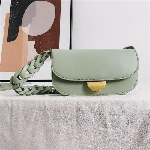 2021 New Design Small Square Leather Crossbody Bag Exquisite Female Retro One-Shoulder Bag For Woman