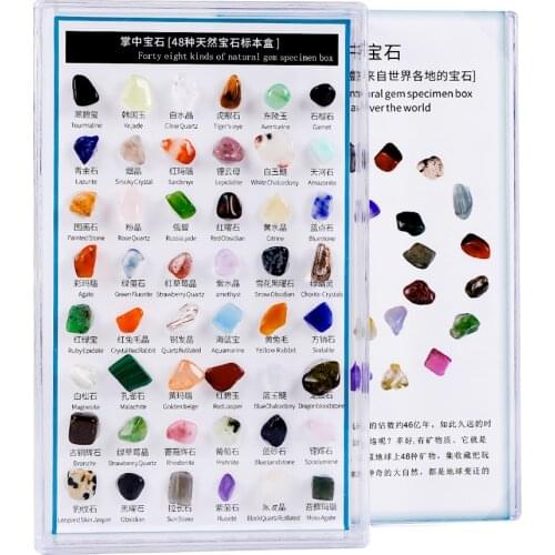 48pcs Real Gems Mineral STEM Science & Educational Toys Great Kids Activities School Supplies