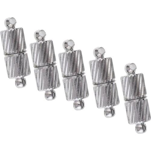 5 Sets Silver Tone Magnetic Clasps For Jewelry Making Necklace Findings 15mm