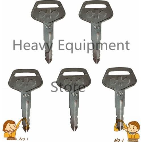 5pcs For Komatsu Heavy Equipment 787 Key Excavator Dozer Loader Backhoe Starter Free Shipping