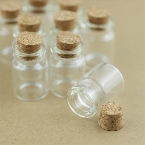 50pcs/Lot 5ml 22*30mm Tiny Storage Glass Bottles With Cork Stopper Crafts Mini DECORATIVE JARS Glass Bottles Gift Wedding