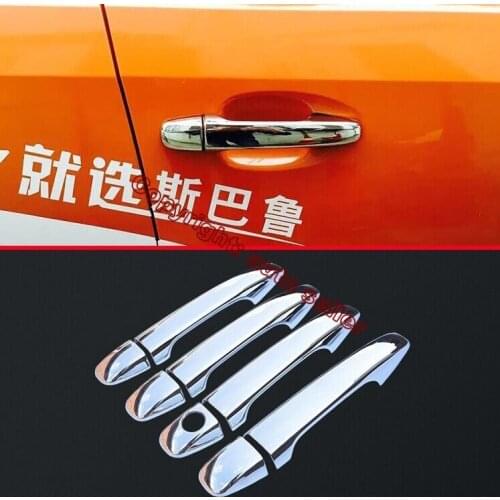 ABS Chrome Car Decoration Door Handle Cover Trim Molding For Subaru XV 2011-2015