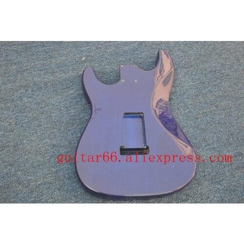 Free shipping new single wave electric guitar mahogany body in blue+foam box bj-138