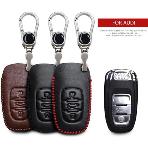 Car Logo Keychain Key Case Bag Cover For Audi A3 A4 RS3 RS4 RS5 RS6 RS7 S3 S4 S5 S6 S7 S8 S9 B6 B7 B8 Anti-wear Key Cover Shell