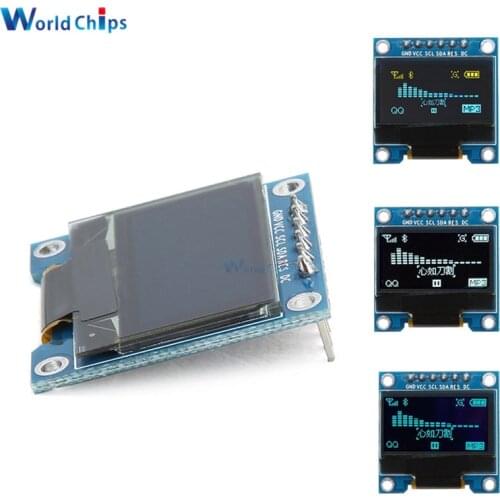 6Pins 0.96 Inch SPI I2C OLED Digital SSD1306 Display 12864 SPI interface Blue/White LCD Display Module DIY For Arduino 51 SMT32