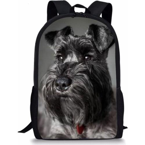 Cute Schnauzer Printing Children Schoolbags For Girls Backpack Kids Book School Bag Primary Notebook Bag Sac Enfant 2018