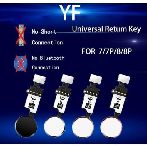 ZONBEMA 50pcs Original 3rd Gen Universal Home Button Flex Cable for iPhone 7 8 Plus Menu Keypad Return On Off Fuction Solution