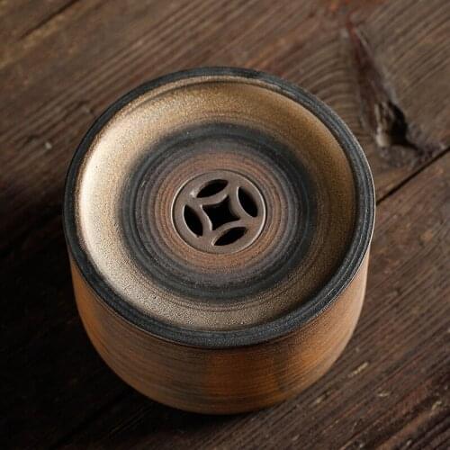 Coarse Pottery Jianshui Japanese-Style Cup Wash Tea Slag Jar Tea Basin Tea Basin Ceramic Kung Fu Tea Set Tea Tea Set Siteel