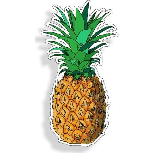 Simulation pineapple sticker window bumper laptop cooler tablet locker die-cut decal