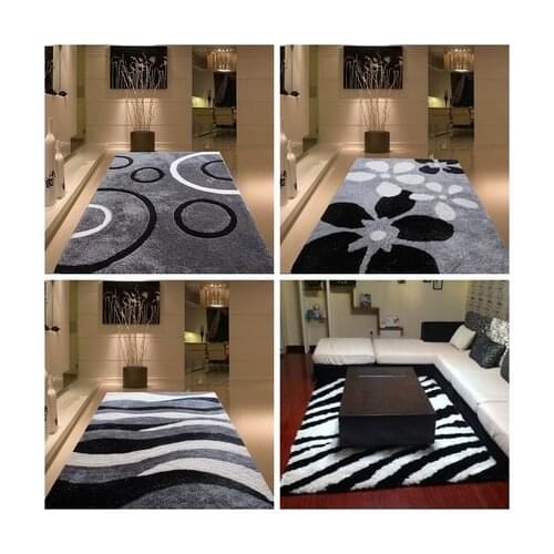 Encrypted Thickening Bright Silk Living Room Coffee Table Carpet Bedroom Bedside Carpet Simple Modern Style Pattern Custom Carpe