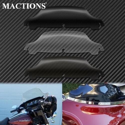 Motorcycle 7'' Windshield Windscreen Upper Fairing Wind Deflector Black/Smoke/Clear For Harley Touring FLHX FLHTK FLHTCUL 14-19