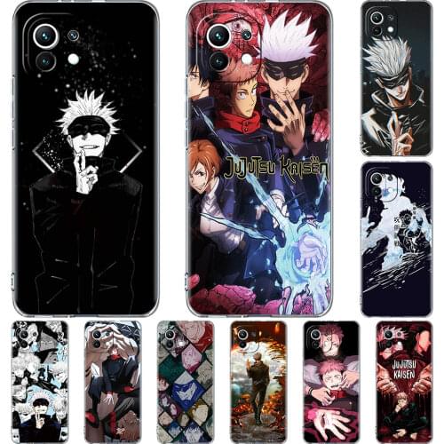 Soft Clear Case For Xiaomi Mi Poco X3 NFC 10T Pro M3 Note 10 Lite 11 F3 9T F3 CC9 TPU Silicone Phone Cover Jujutsu Kaisen Anime