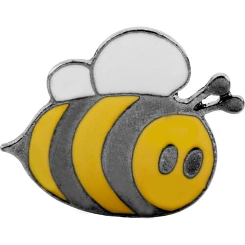 New Fashion Cute Cartoon Bee Brooch Lovely Bee Badge Lapel Pins for Backpacks Jewelry