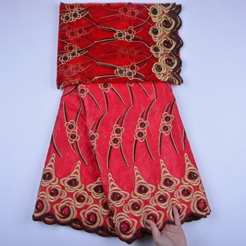 New Fashion Stoned African Bazin Riche Dress Lace Fabric 2018 High Quality Bazin Riche Fabric For Patchwork Sewing 1301