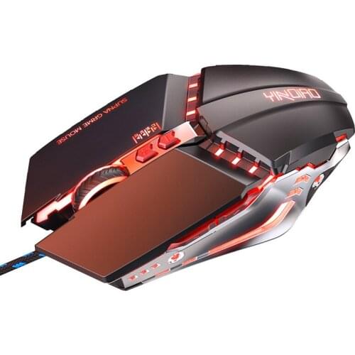 Brand New Professional Gaming Mouse Wired Mouse 3200 DPI Ergonomic Optical Mouse Fast Move Metal Computer Mouse for Laptop Pc