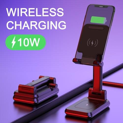 2021 NEW Adjustable Phone Stand Wireless Charger for Desk, Dual Wireless Charger Phone Holder for Smartphone