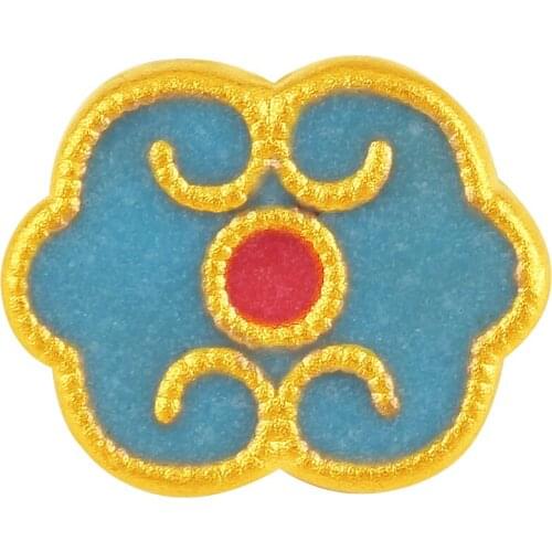 New Arrival 24K Yellow Gold Bracelet Women 999 Gold Ruyi Cloud Bracelet 3D Hard Gold Bracelet