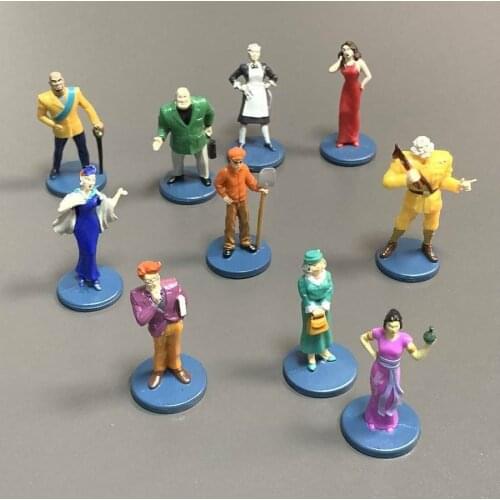 Lot 10pcs Suspects Pieces Tokens Movers Characters Clue Game Figure Model mini People Miniatures Toy