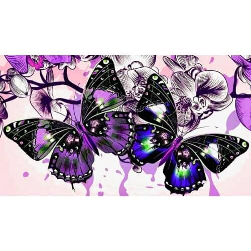 Full Drill 5D Diamond Painting Butterfly DIY Diamond Embroidery Embroidery Handicrafts Mosaic Gift Wall Arts Decor