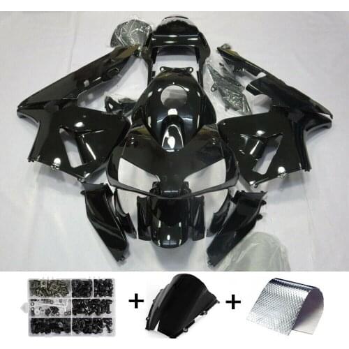 Artudatech Motorcycle Full Fairing Kit Bodywork ABS fit for Honda CBR600RR 2003 2004 Gloss Black CBR 600RR