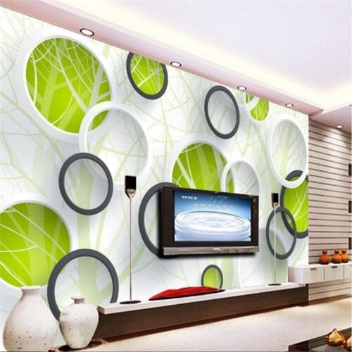 Beibehang Custom Photo Wallpaper paper Abstract Tree 3D Circle TV Background Wall papel de parede 3d para sala atacado