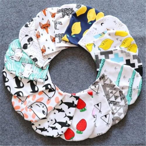 Spring Autumn Cotton Baby Beanie Hats Cartoon Print Newborn Hat Elastic Toddler Infant Cap Girls Boys Children
