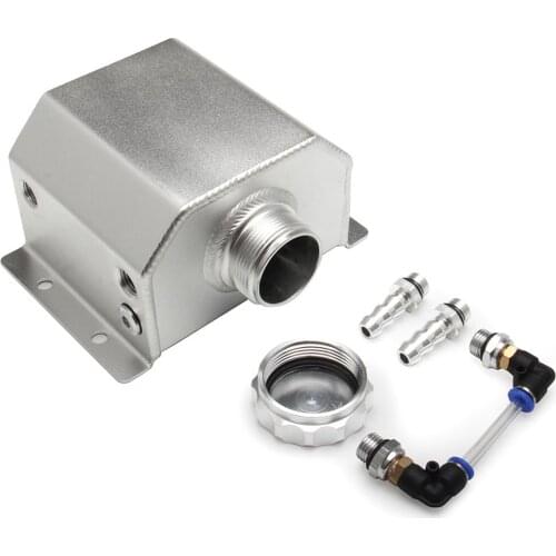 Universal Aluminium Oil Catch Can Breather Tank Reservoir Square Shape With Drain Plug Update Accessories