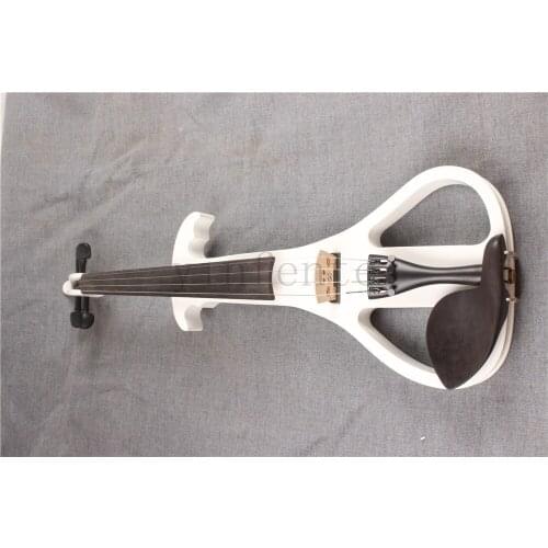 V -3#White 4 string orange color Solid wood electric violin