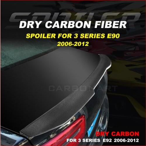High-Kick Rrear Deck Spoiler Carbon Fiber for bm w 3 Series E92 Coupe (2006 - 2012 3 Series) Great Fitment High Glossy Carbon