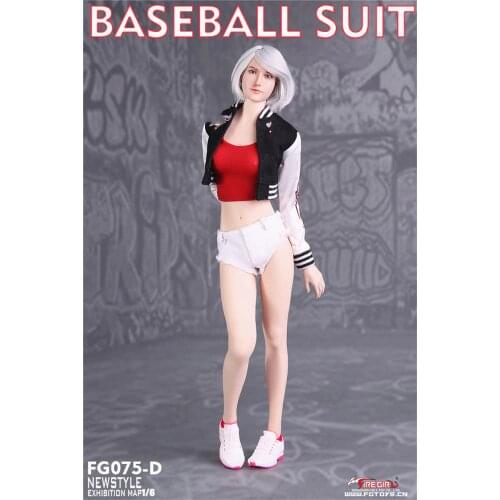 1/6 Female Figure Clothes Accessory Sexy Baseball Uniform Shirt Vest Hot Pants Model FG075 for 12 inches Action Figure Body
