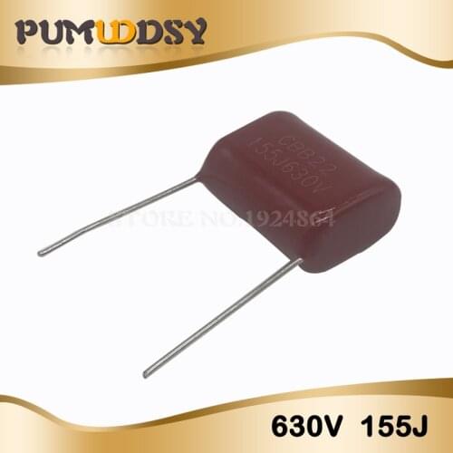 10PCS 630V155J 1.5UF Pitch 20mm 630V 155 155J 1500nf CBB Polypropylene film capacitor