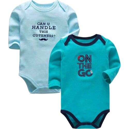 2/pack Baby Boy Bodysuits Long Sleeve girl Clothes Underwear Infant Pajamas Autumn Top Quality Boys Clothing girl jumpsuit 24M