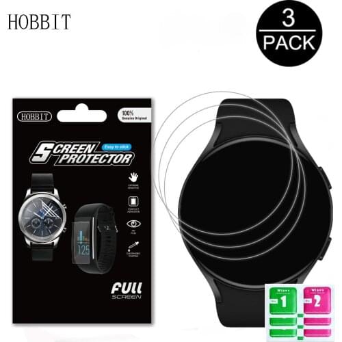 3Pcs Smart Watch Full Screen Protector For Samsung Galaxy Watch 4 Watch4 40MM/44MM/Classic 42MM/ Classic 46MM TPU Hydrogel Film