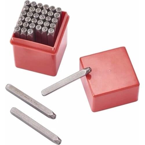 36pcs/box Black Iron Letter Alphabet A-Z and Number 0~8 Seal Stamp Set Stamps For Teaching Playing Jewelry DIY Making Tool F60