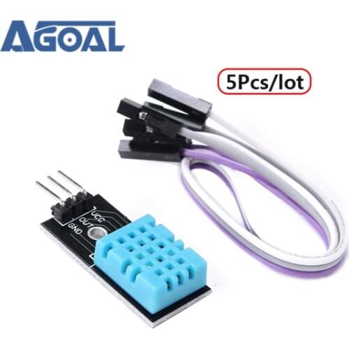 5Pcs/lot KY-015 DHT11 Temperature Humidity Sensor Module with 3 Dupont Line For DIY Free Shipping