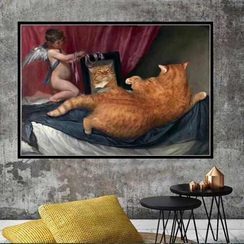 5D DIY Diamond Painting Animal Full Square Embroidery Kit of Picture Cartoon Cat Rhinestones Cross Stitch Mosaic Decor for Home