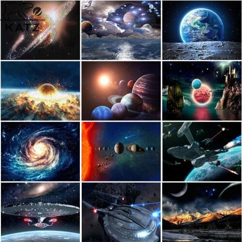 Universe Diamond Painting Planet Embroidery Crossing Diy Interstellar Nebula Mosaic Art Gift Cross Stitch Home Decoration