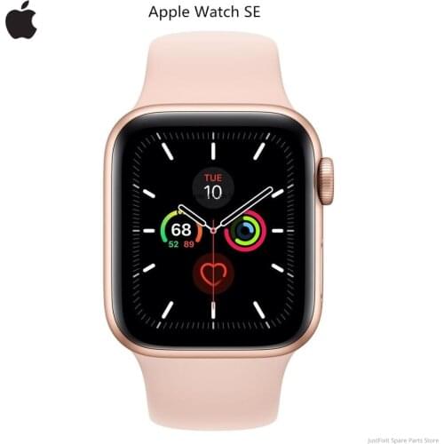 New Apple Watch SE Only GPS 40MM/44MM Aluminum Case with White/Black/Pink Sand Sport Band Remote Heart Rate Smartwatch
