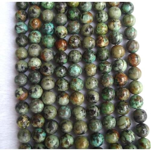 Natural Africa Turquoise Round Shape 10mm Loose Beads For Jewelry Making DIY Bracelet Necklace Earrings